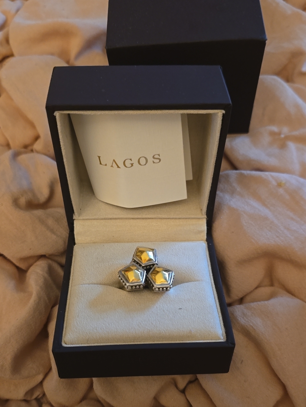 Lagos 18K And Sterling Caviar Faceted Rocks Ring